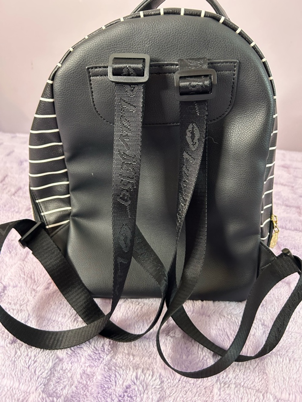 Betsey Johnson Kitty Backpack - Pink, Black and White with Cat Face on Front - Picture 4 of 9